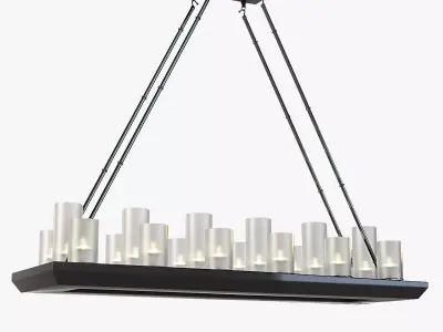 Trans Globe Lighting Heavy Candles 18 Light Island Pendant 3D model