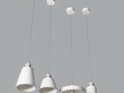  Concrete Vasa Minimalist Pendant Light Low-poly 3D model