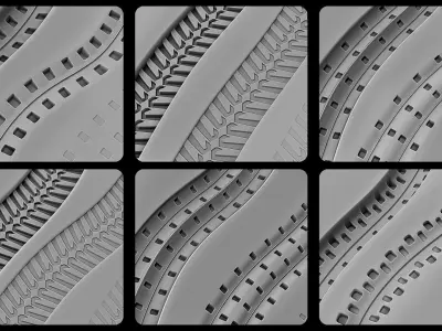 Tyre Tracks Alphas Pack Vol1 3D model