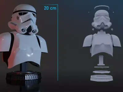 Stormtrooper Bust 3D print model