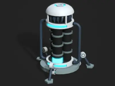 Sci-Fi Generator - Lowpoly Game Ready Low-poly 3D model