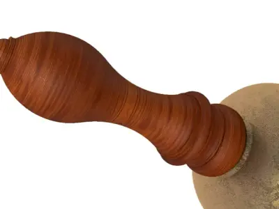 3D Hand Bell Brass 3D model