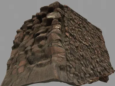 wall corner Low-poly 3D model