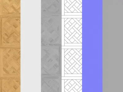 Parquet - Laminate - Wooden floor 3D model 24