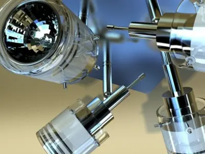 Halogen Ceiling Light 08 Photoreal 3D model