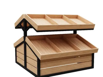 Stall models Low-poly 3D model