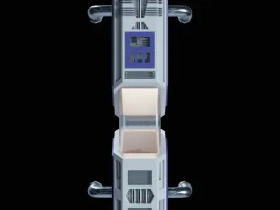 Hydroponic Sci Fi Grow Tank 3D model