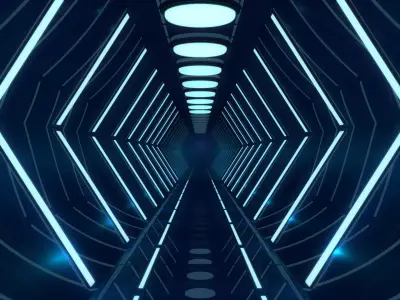 Sci Fi corridor 3D model 50