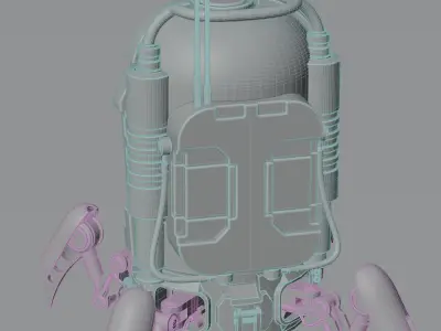 Spider robot sci-fi 3d model 3D model