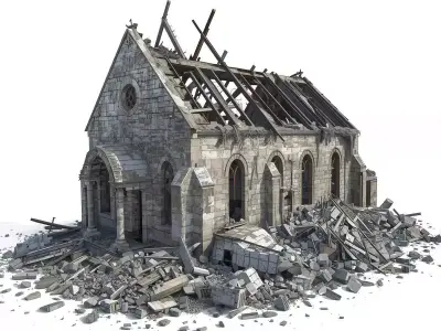 Ruined Urban And Sacred Architecture 3D Model Collection 3D Model Pack