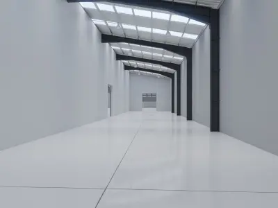 Industrial Warehouse Interior 10 Low-poly 3D model