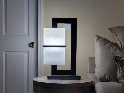 Wavy Floating Cube Modern Lamp 3D print model 3D print model