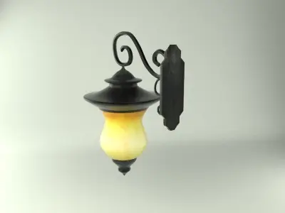 Wall Lamp Low-poly 3D model