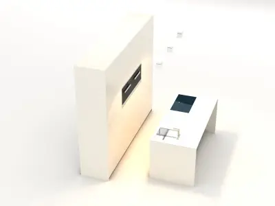 Kitchen Island Setup 3D model