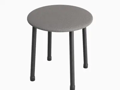 Steel Stool C 03 3D model