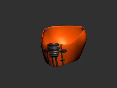 helmet high poly sculpt 3d printable ver 7 3D model 3D model 119