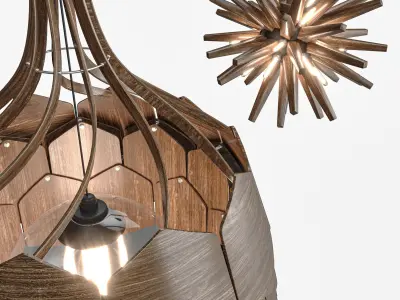 Ceiling Lamp 2 types 3D model