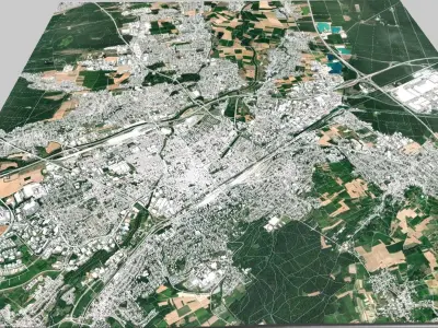 Cityscape Mulhouse France 3D model