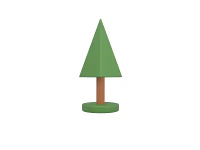 Cartoon Tree v24 002 Low-poly 3D model