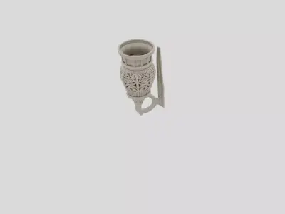 Stone Dungeon Torch Holder for 3D print 3D model