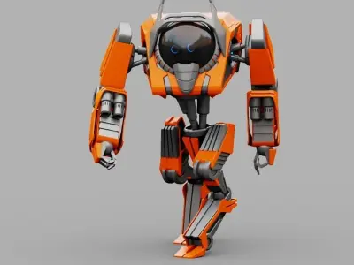 Battle Droid rigged 3D model