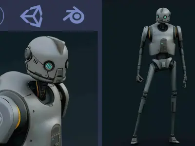IMPERIAL DROID-02  Rigged for Unreal Engine - Unity - MIXAMO 3D model