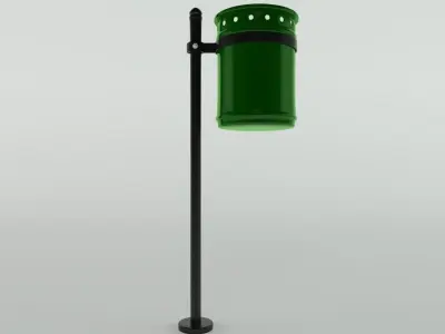 Street Trash bin 3D model