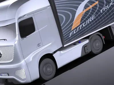 Mercedes-Benz FT 2025 Future Truck with trailer VRAY 3D model