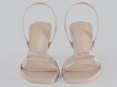 3D Women slipper 07 Low-poly 3D model