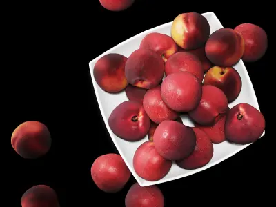 Nectarine v2 Low-poly 3D model