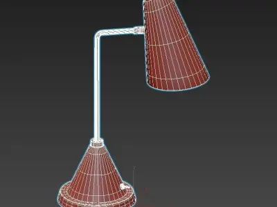 SYDNEY table lamp with shade and brass base 3D model