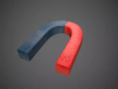 Magnet Low-poly 3D model