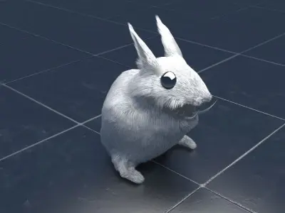 Mutant Rabbit Low-poly 3D model