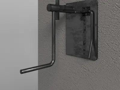 Barbecue with firewood 3D model