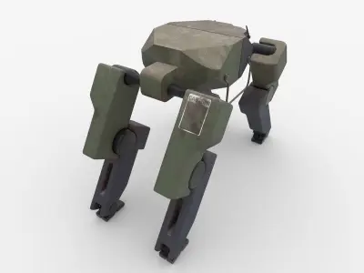 Robot Dog Low-poly 3D model
