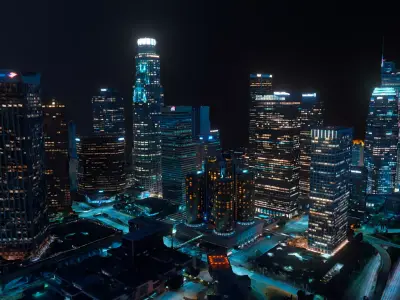 City at night 3D model