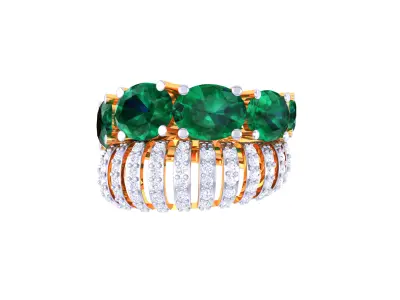 Women Ring  Render 3dm STL OBJ FBX Details 3D print model 303