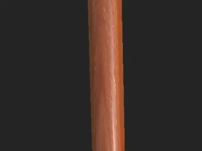 Plunger wooden handle Free 3D model