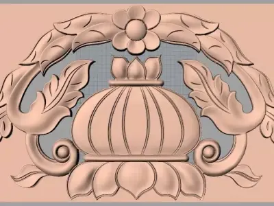 European furniture 3D relief models for CNC wood engraving E169 3D model