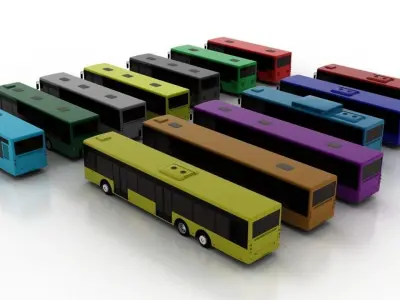 Bus Bogdan A501-801 Serial Line Low-Version 3D Model Pack