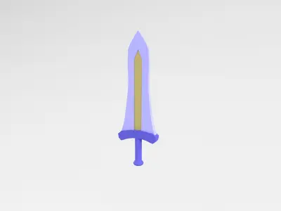 Low poly Sword 027 Low-poly 3D model