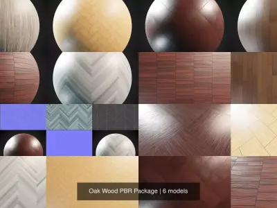 Oak Wood PBR Package Texture