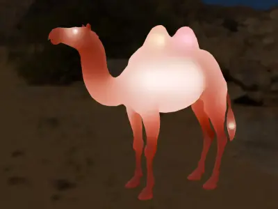Indirect lighting for camel 3D model