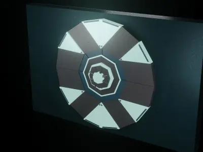 Door sci fi Stylized Low-poly 3D model