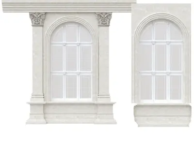Classic Architecture window portals 3D model
