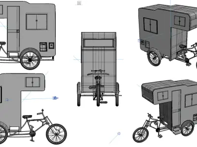 Bike trailer 3D model