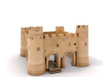 Medieval Fortress Stone model pack Low-poly 3D model