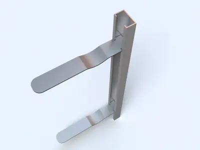 Stainless Brick Tie Channel and Wall Ties Low-poly 3D model