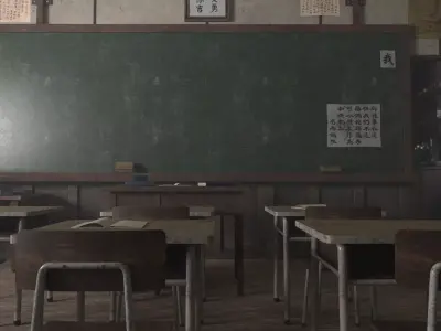 Old Chinese Classroom 3D model