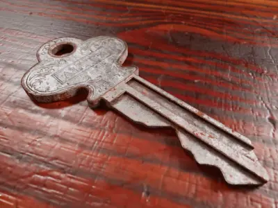 Locker Key Low-poly 3D model